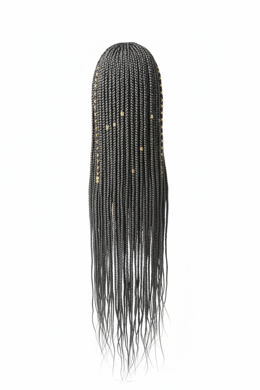 SADE Lace Frontal Braided Wig – Cornrow Perücke mit Baby Hair